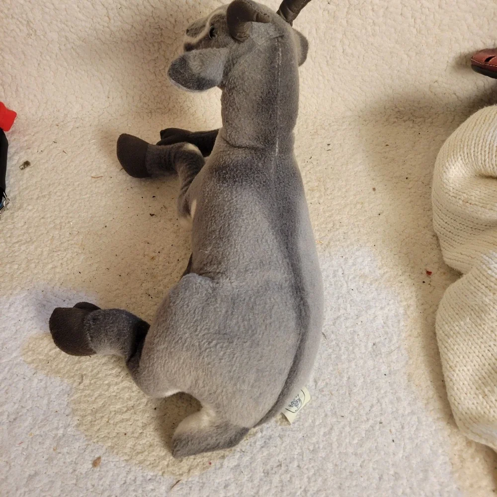 Tiger Tale Toys Mountain Goat Plush Kids 21in Gray Good Realistic Stuffed Animal